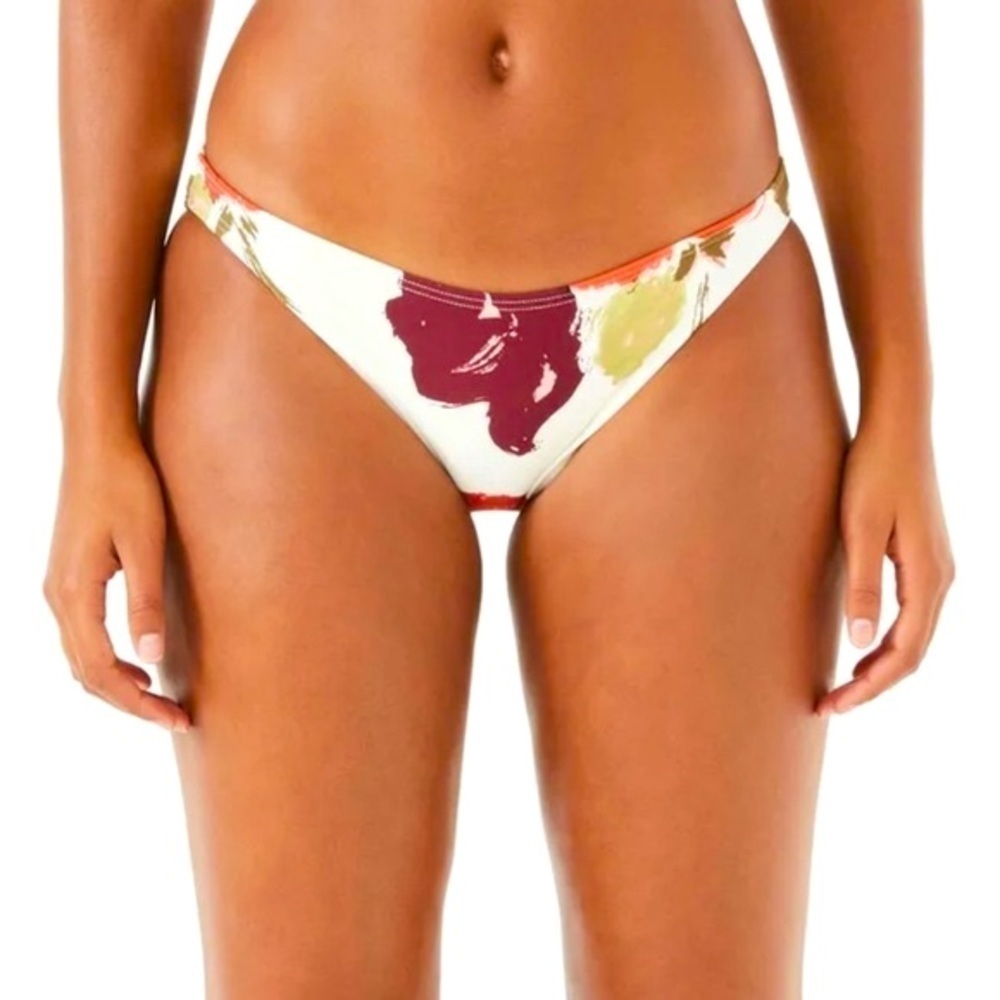 Kate Spade New York Women's Floral-Print Bikini Bottoms Ivory  Size X Sm…